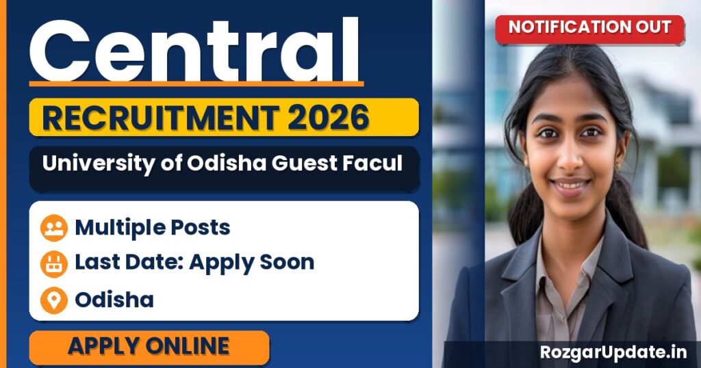 Central University of Odisha Guest Faculty Recruitment 2026 - banner image