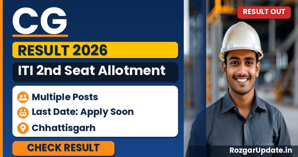 CG ITI 2nd Seat Allotment Result 2026 (Released) - banner image