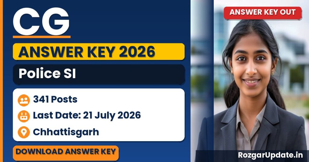 CG Police SI Answer Key 2026 - banner image