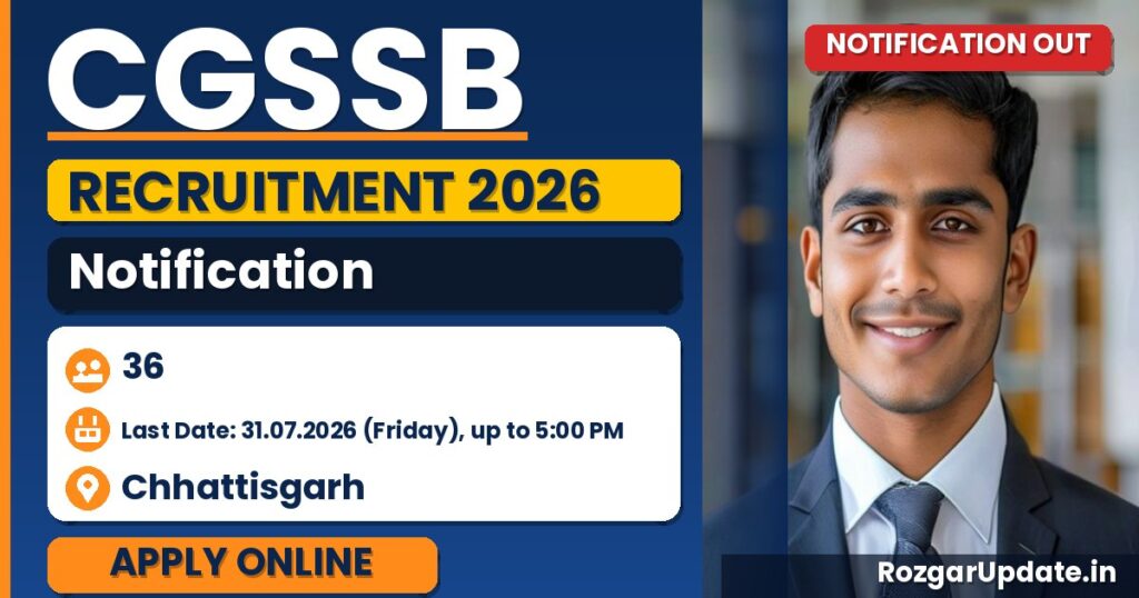 CGSSB Recruitment 2026 - banner image