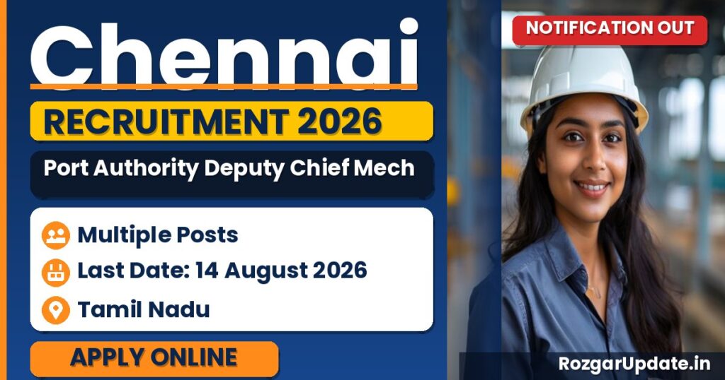 Chennai Port Authority Deputy Chief Mechanical Engineer 2026 - banner image