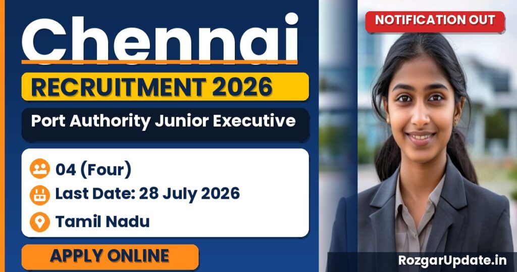 Chennai Port Authority Junior Executive Recruitment 2026 - banner image