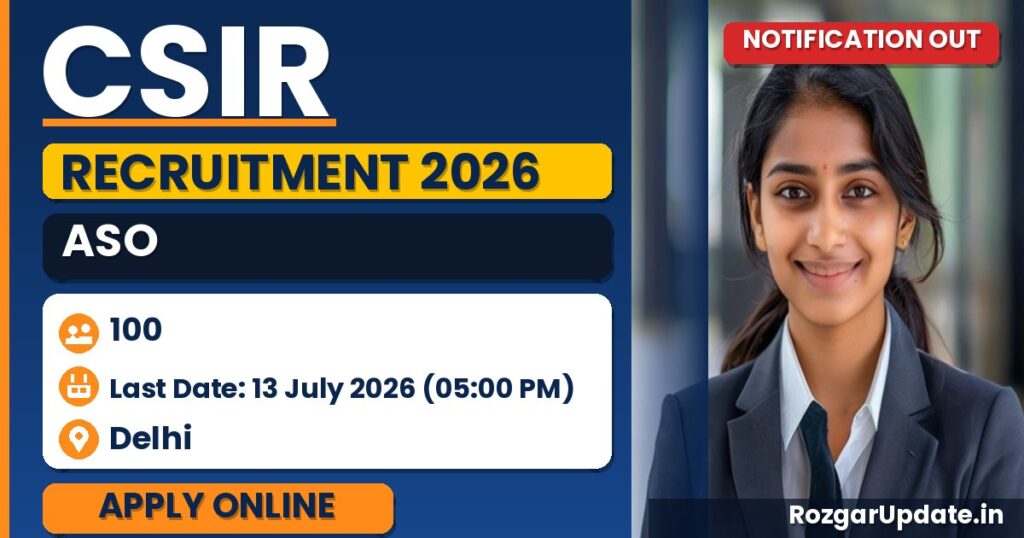 CSIR ASO Recruitment 2026 - banner image