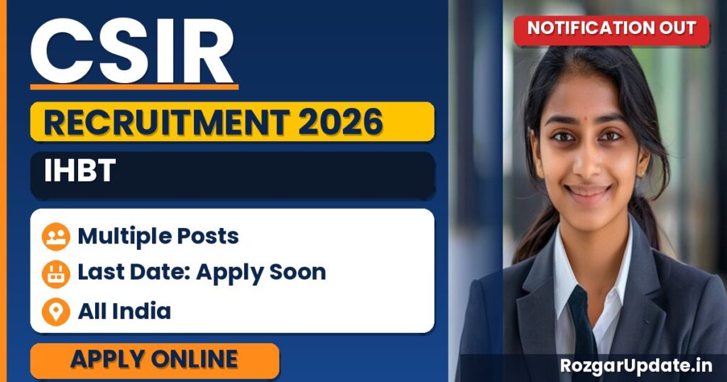 CSIR IHBT Recruitment 2026 - banner image