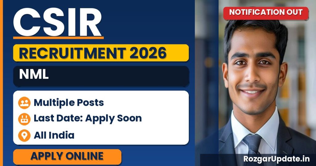 CSIR NML Recruitment 2026 - banner image