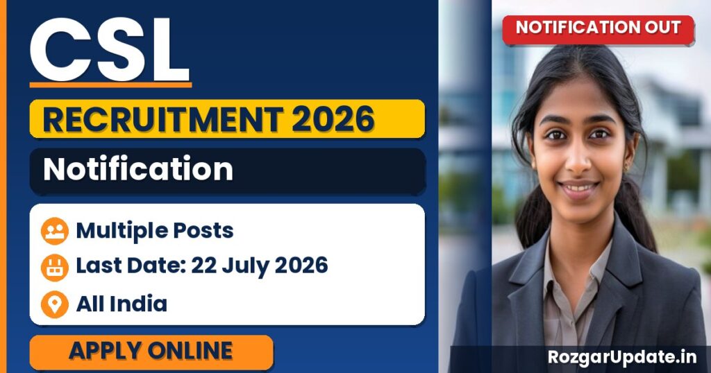 CSL Recruitment 2026 - banner image