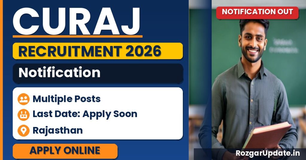 CURAJ Recruitment 2026 - banner image