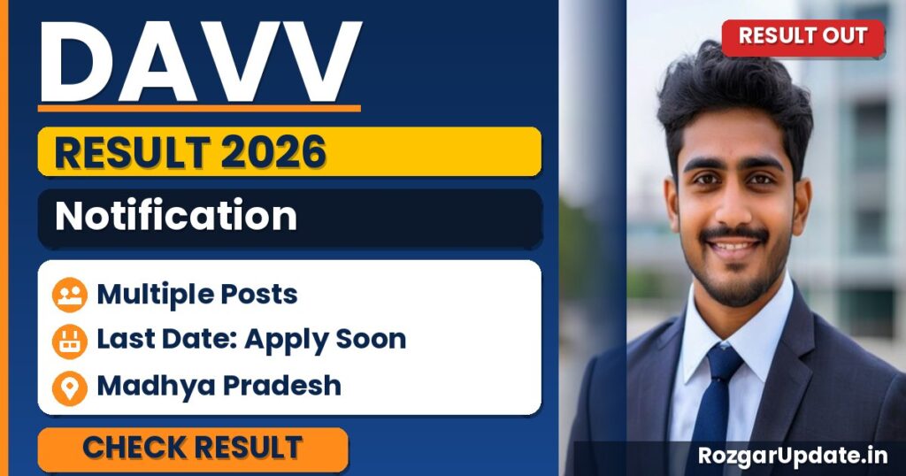 DAVV Result 2026 Out: Check BA, BBA, MSc, LLB Scores - banner image