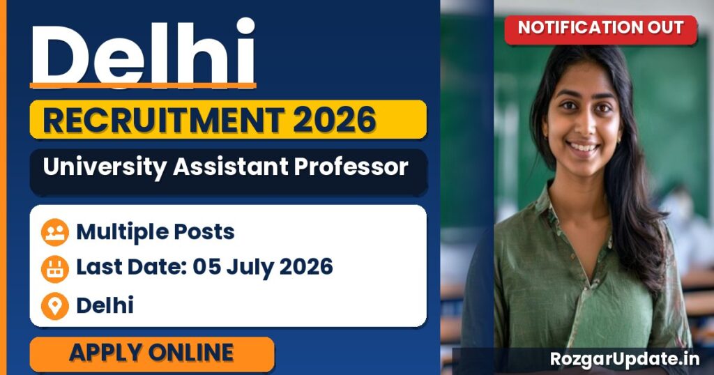 Delhi University Assistant Professor Recruitment 2026 - banner image