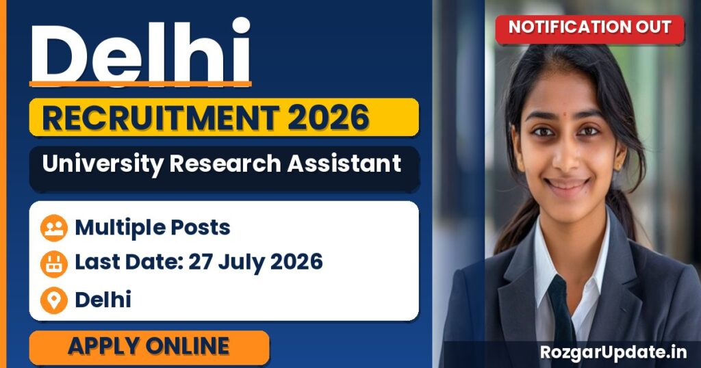 Delhi University Research Assistant Recruitment 2026 - banner image