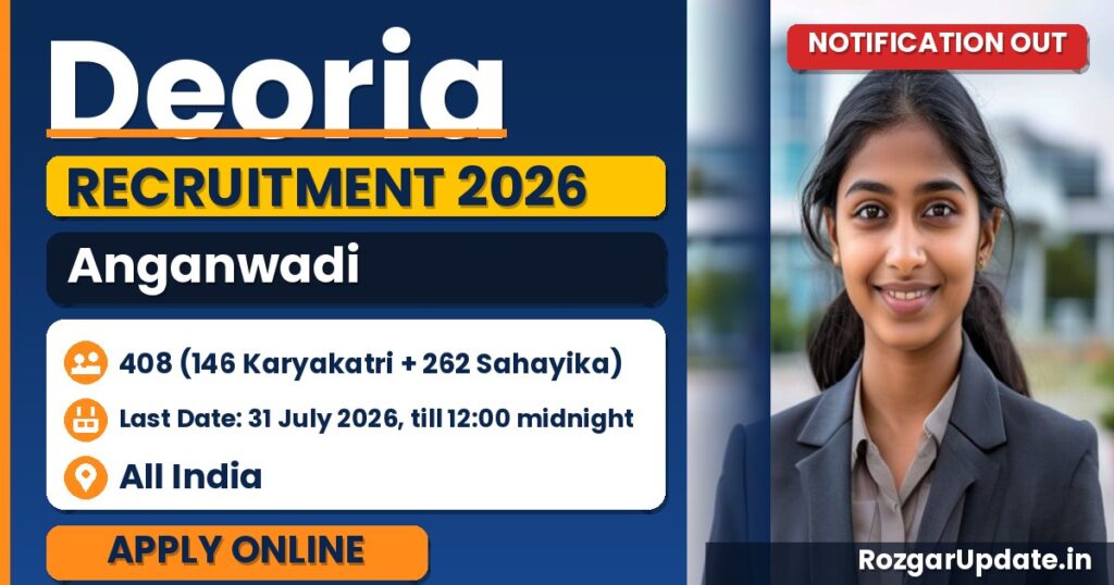 Deoria Anganwadi Recruitment 2026: Apply Online for 408 Anganwadi Worker and Helper Posts - banner image