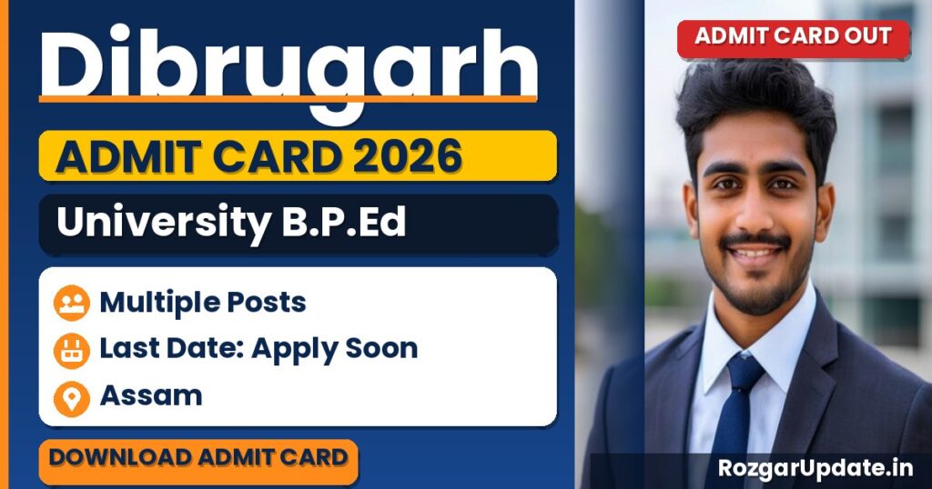 Dibrugarh University B.P.Ed Admit Card 2026 Out - banner image
