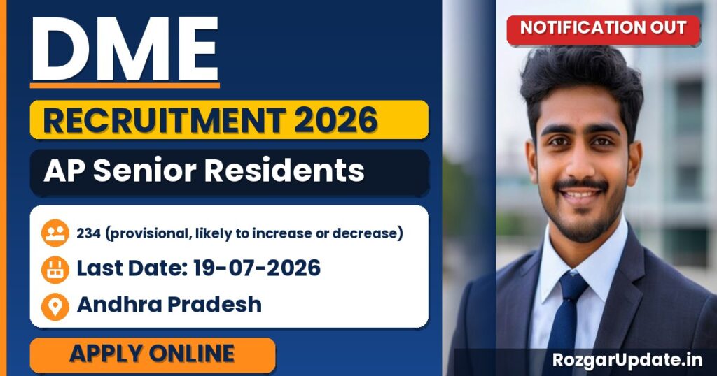 DME AP Senior Residents Recruitment 2026 Notification Out - banner image
