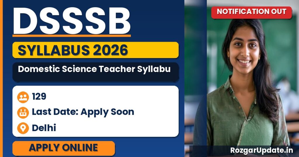 DSSSB Domestic Science Teacher Syllabus 2026 - banner image