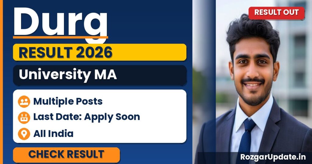 Durg University MA Result 2026 Out - banner image