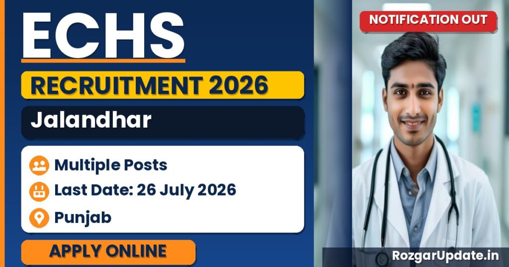 ECHS Jalandhar Recruitment 2026 - banner image