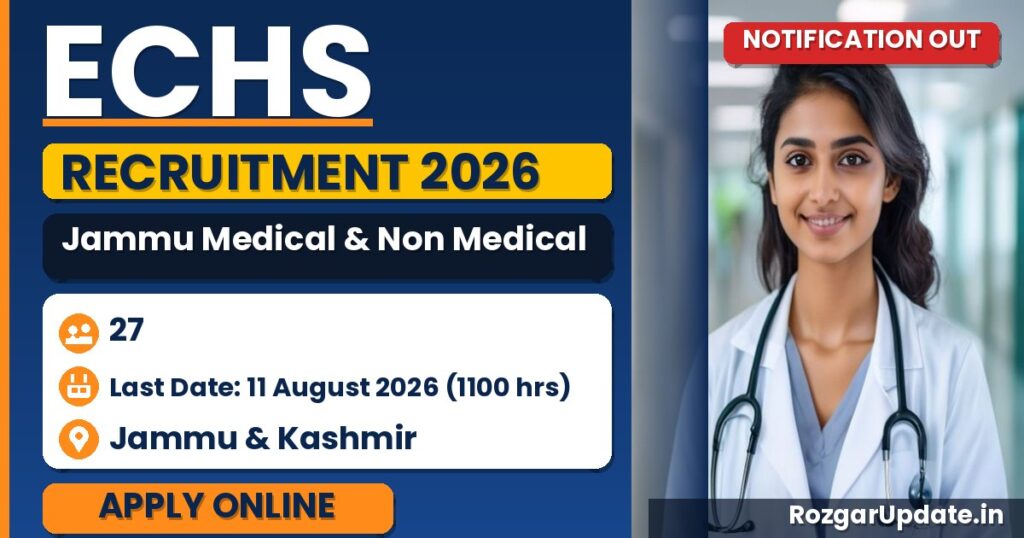ECHS Jammu Medical & Non Medical Recruitment 2026 - banner image