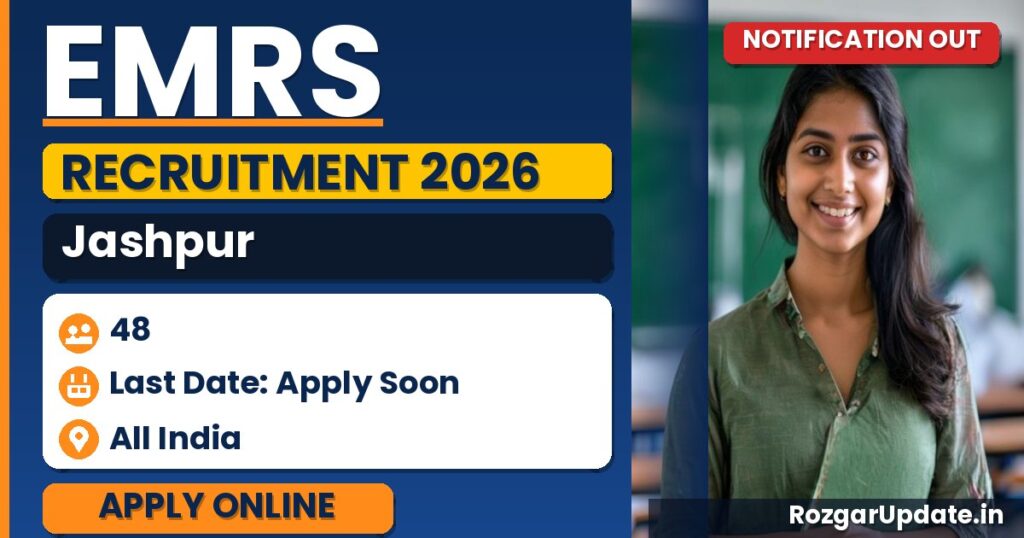 EMRS Jashpur Recruitment 2026 - banner image