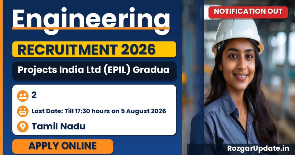 Engineering Projects India Ltd Graduate Apprentice 2026: Apply - banner image