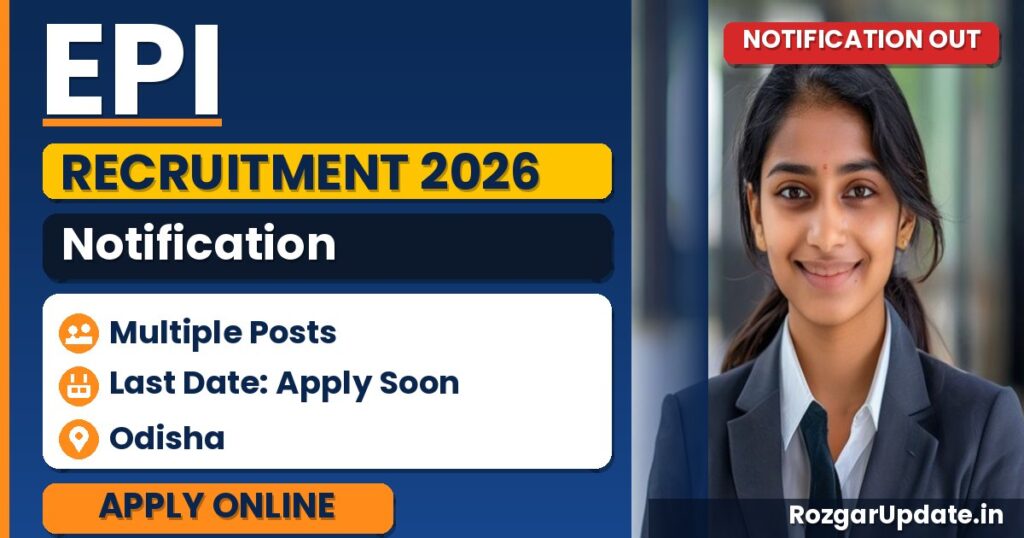 EPI Recruitment 2026 (Short Notice) – Walk in for Assistant Manager / Manager / Senior Manager Posts - banner image