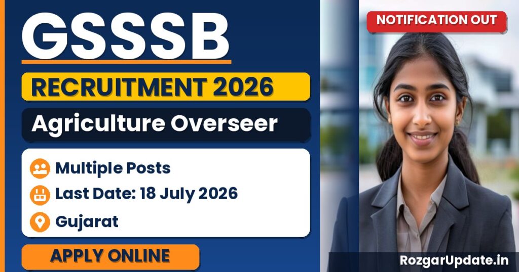 GSSSB Agriculture Overseer Recruitment 2026 - banner image