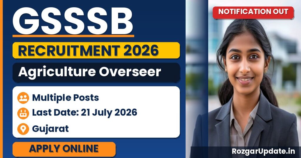 GSSSB Agriculture Overseer Recruitment 2026 - banner image