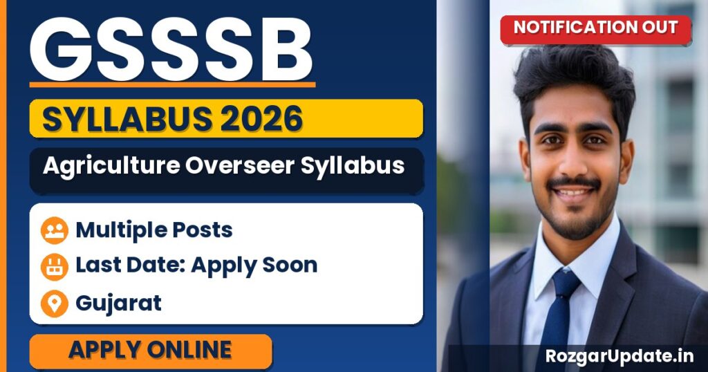 GSSSB Agriculture Overseer Syllabus 2026 PDF - banner image