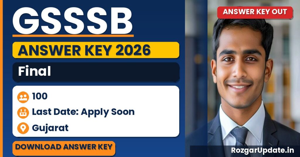GSSSB Final Answer Key 2026 (Assistant Librarian & Library Clerk) - banner image