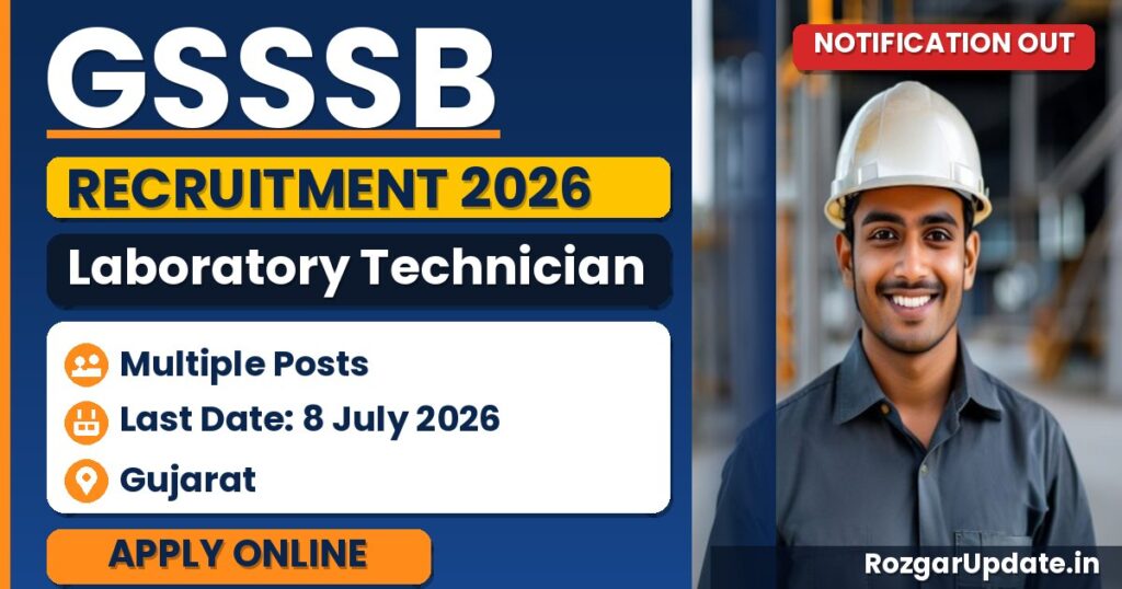 GSSSB Laboratory Technician Recruitment 2026 - banner image