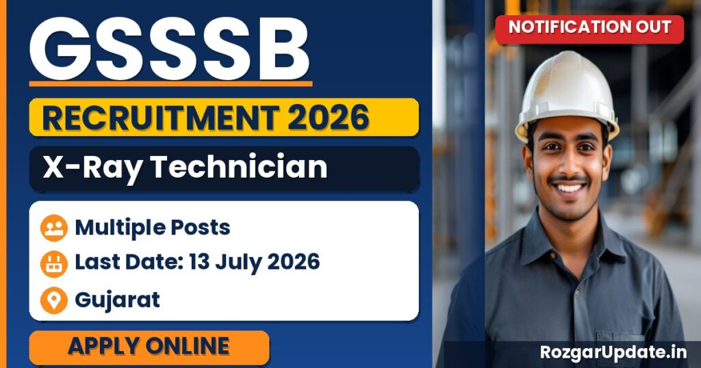 GSSSB X-Ray Technician Recruitment 2026 - banner image