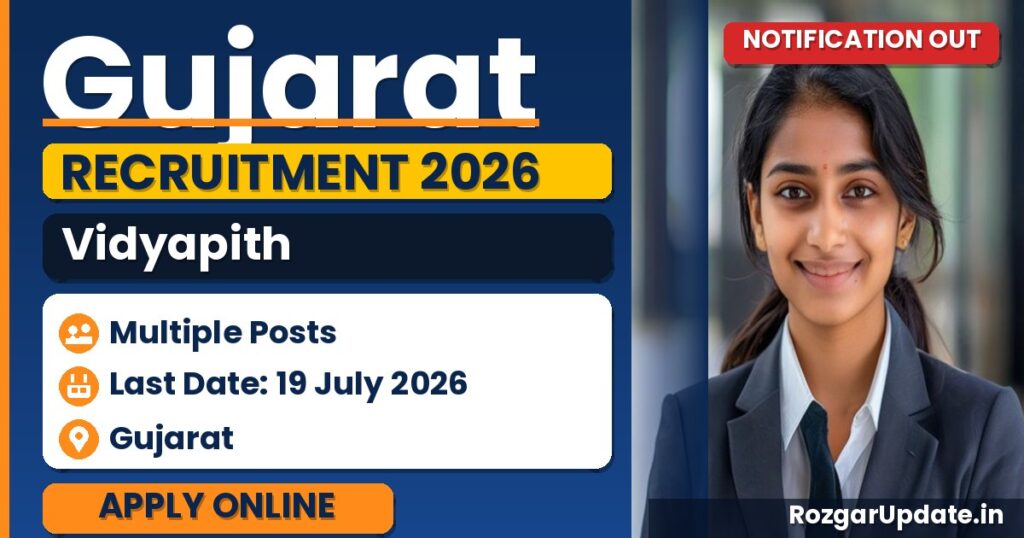 Gujarat Vidyapith Recruitment 2026 - banner image
