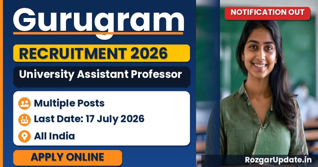 Gurugram University Assistant Professor Recruitment 2026 - banner image