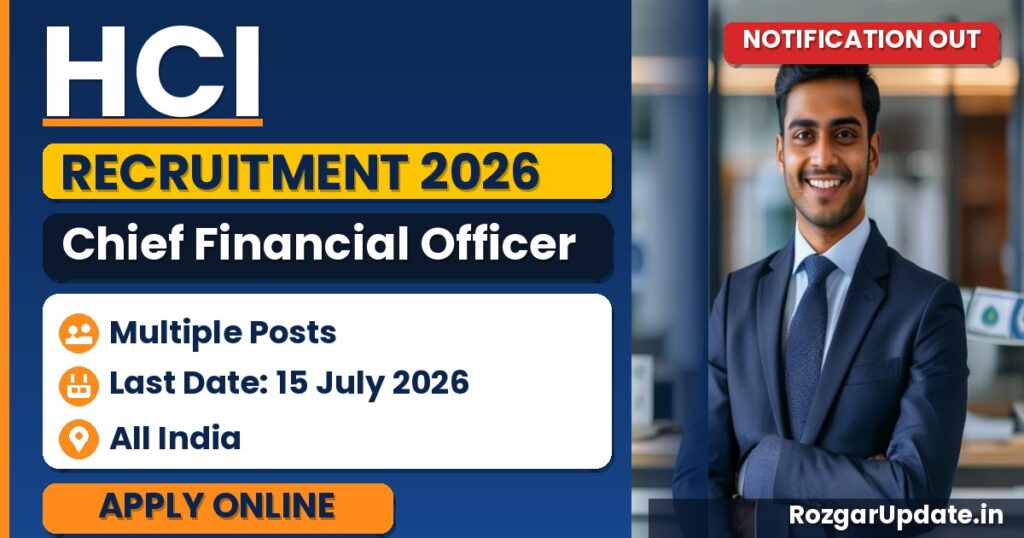 HCI Chief Financial Officer Recruitment 2026 - banner image