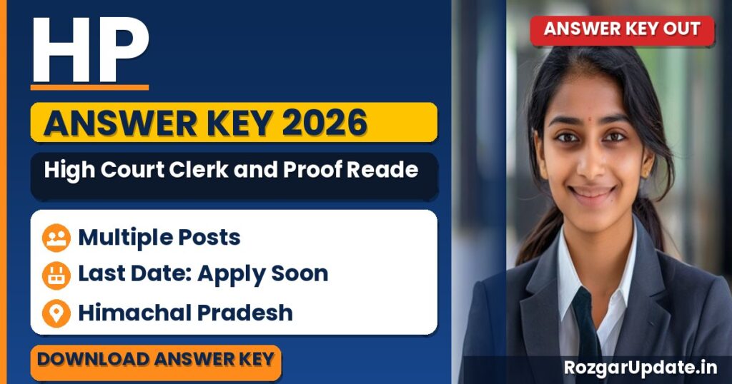 HP High Court Clerk and Proof Reader Final Answer Key 2026 Out - banner image