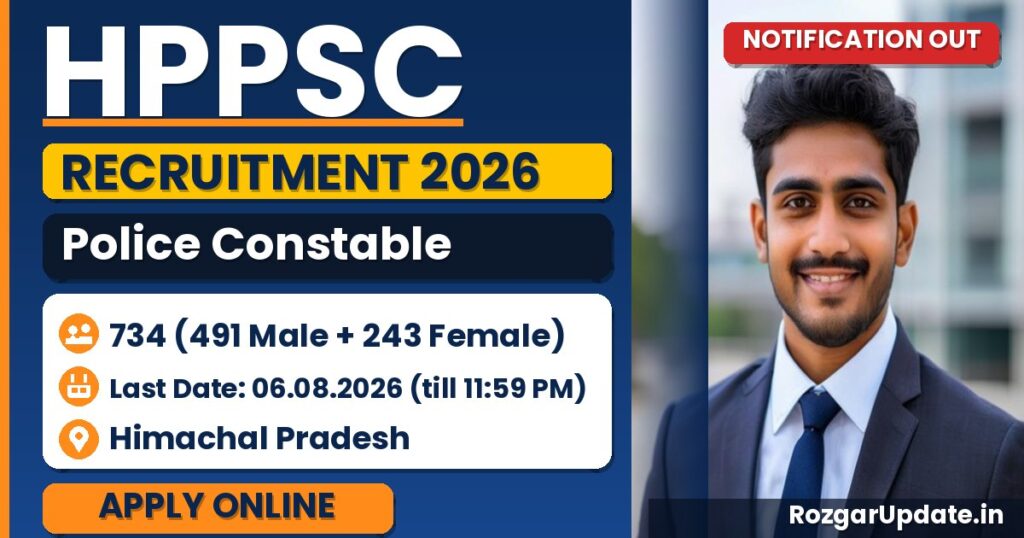 HPPSC Police Constable Recruitment 2026: Apply Online for 734 Posts - banner image