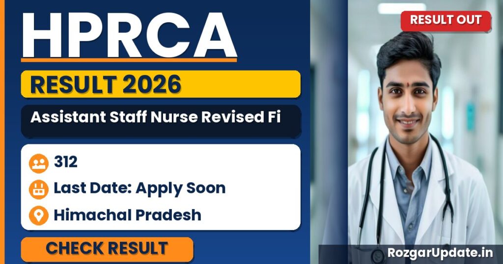 HPRCA Assistant Staff Nurse Revised Final Result 2026 - banner image