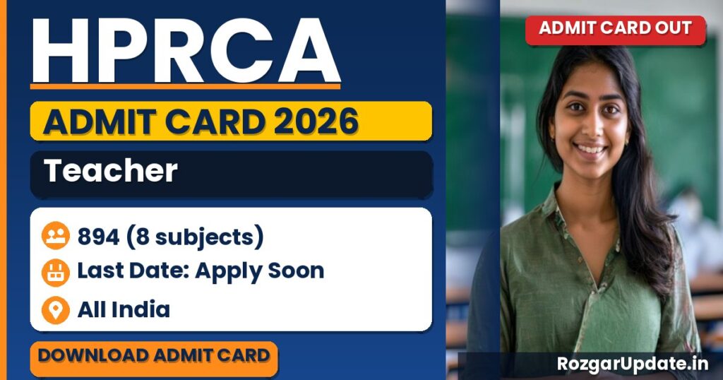 HPRCA Teacher Admit Card 2026 Out - banner image