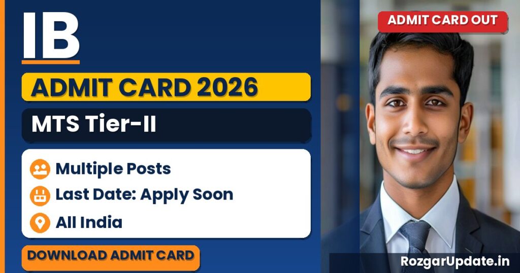IB MTS Tier-II Admit Card 2026 Out at mha.gov.in – Download Hall Ticket for 12 July Exam - banner image