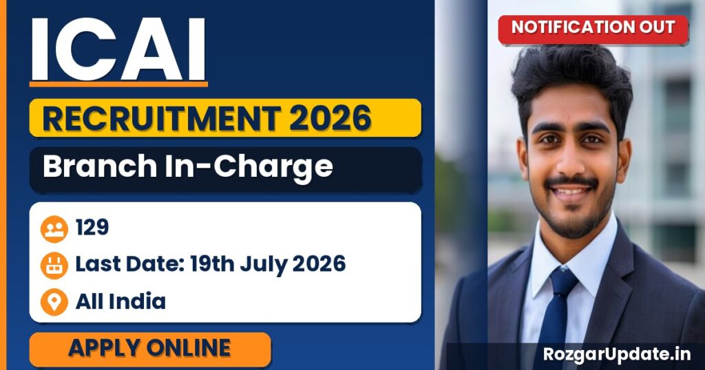 ICAI Branch In-Charge Recruitment 2026 - banner image