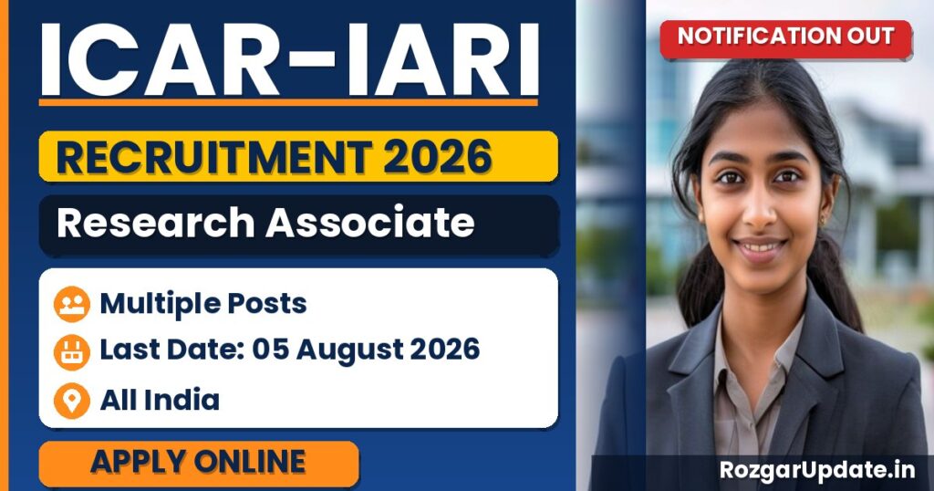 ICAR-IARI Research Associate Recruitment 2026: Apply by Aug 5 - banner image