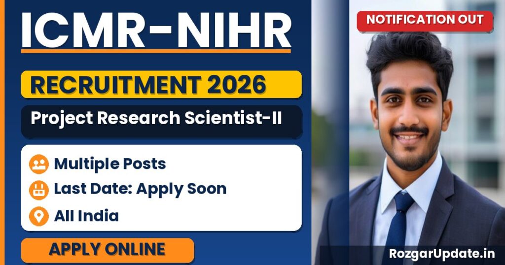 ICMR-NIHR Project Research Scientist-II Recruitment 2026 - banner image