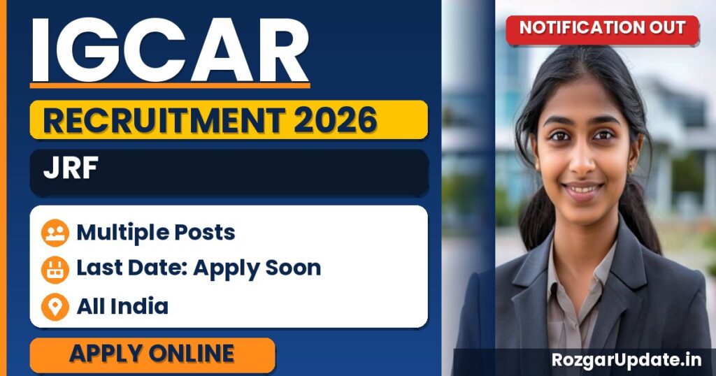 IGCAR JRF Recruitment 2026 Notification Out - banner image
