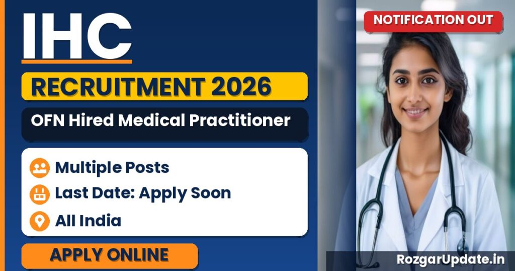 IHC OFN Hired Medical Practitioner Recruitment 2026 - banner image