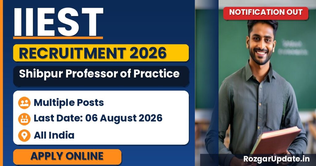 IIEST Shibpur Professor of Practice Recruitment 2026: Apply - banner image