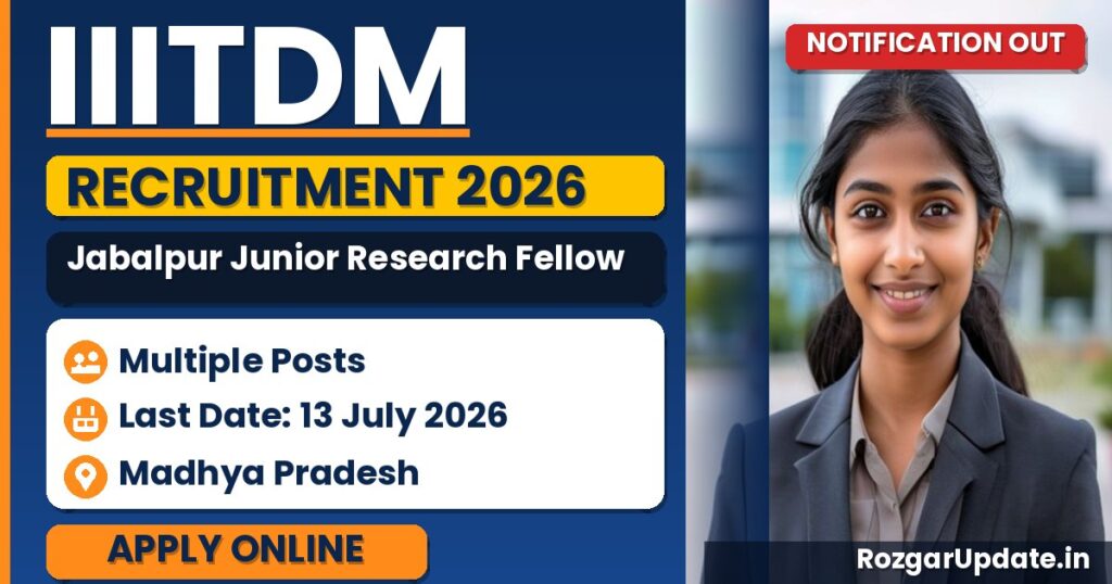 IIITDM Jabalpur Junior Research Fellow Recruitment 2026 - banner image