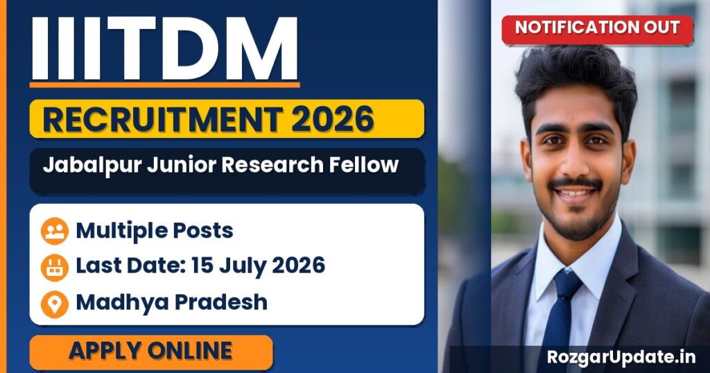 IIITDM Jabalpur Junior Research Fellow Recruitment 2026 - banner image