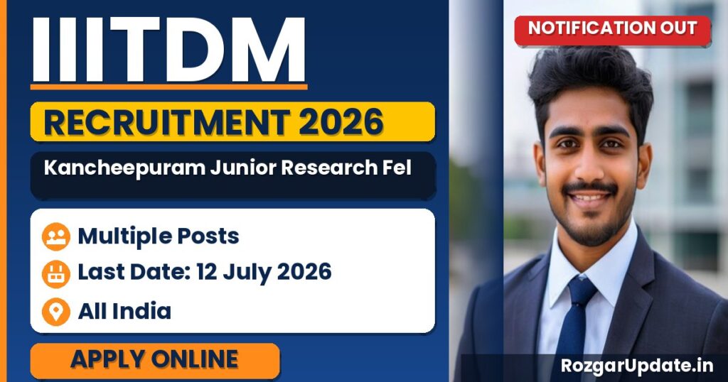 IIITDM Kancheepuram Junior Research Fellow Recruitment 2026 - banner image