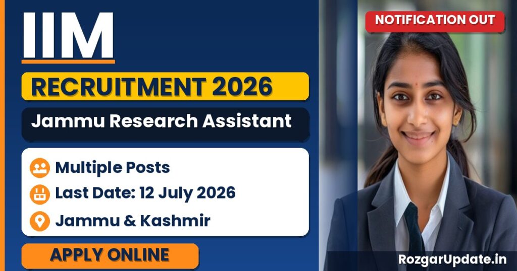 IIM Jammu Research Assistant Recruitment 2026 - banner image