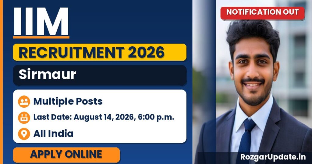 IIM Sirmaur Recruitment 2026: Apply Online for 11 Non Teaching Posts (Regular & Contract) - banner image
