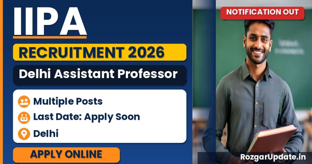 IIPA Delhi Assistant Professor Recruitment 2026 - banner image